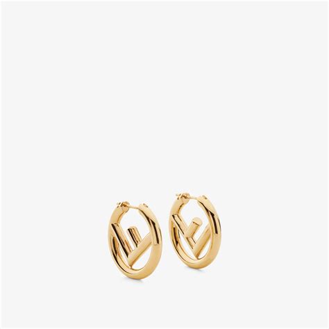 f is fendi earrings gold.